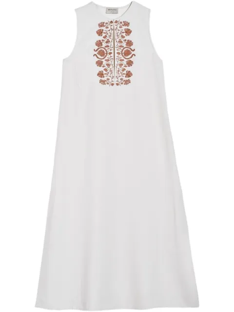Zeus+Dione Peony silk dress Neutrals CLDR0831