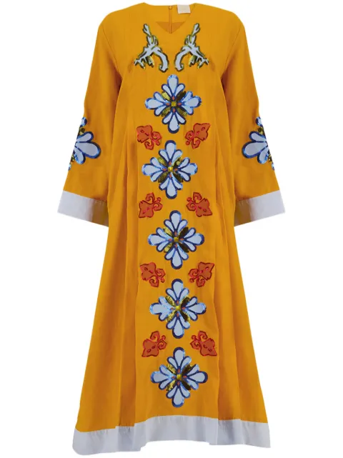 PAULA Crystal maxi dress Orange CRYSTAL
