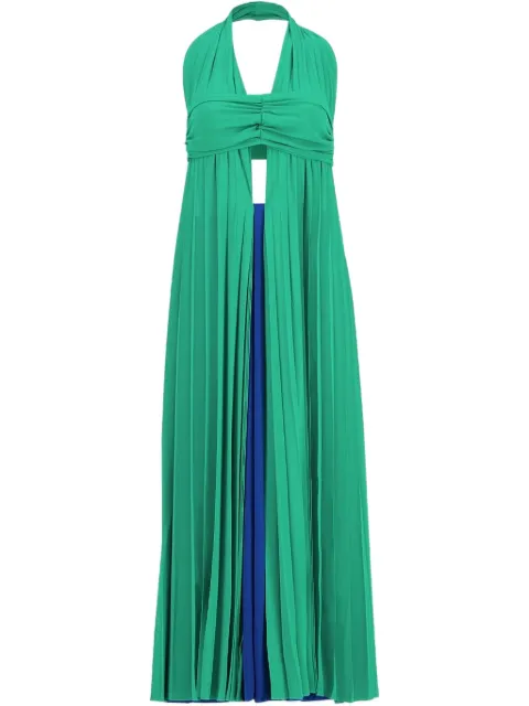 Zeus+Dione halterneck midi dress Green CLDR0793