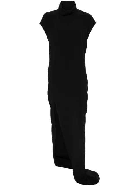 Rick Owens EDFU T asymmetric maxi dress Black RP02D3503HY