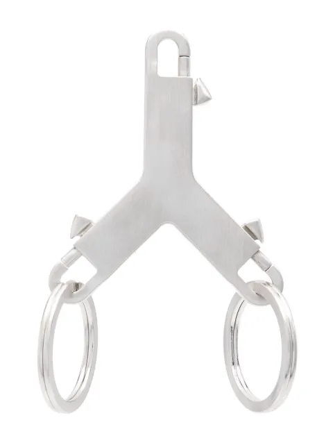 Rick Owens small Cerberus keychain Silver RA02D0589MET