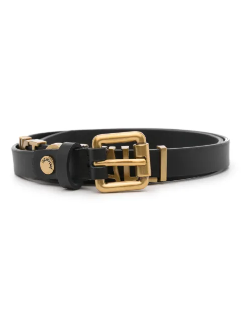 Just Cavalli logo-lettering leather belt Black 77RA6F4AZP296