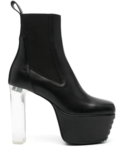 Rick Owens 135mm Minimal Grill Beatle 65 boots Black RP02D3847LOO0