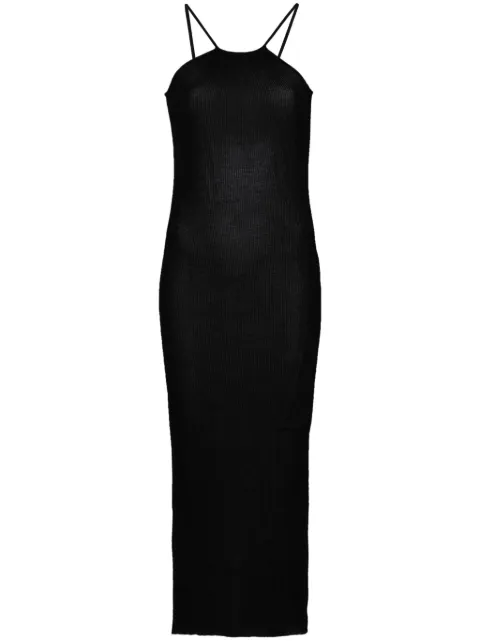 Rick Owens Scorpio ribbed-knit midi dress Black RP02D3550RC