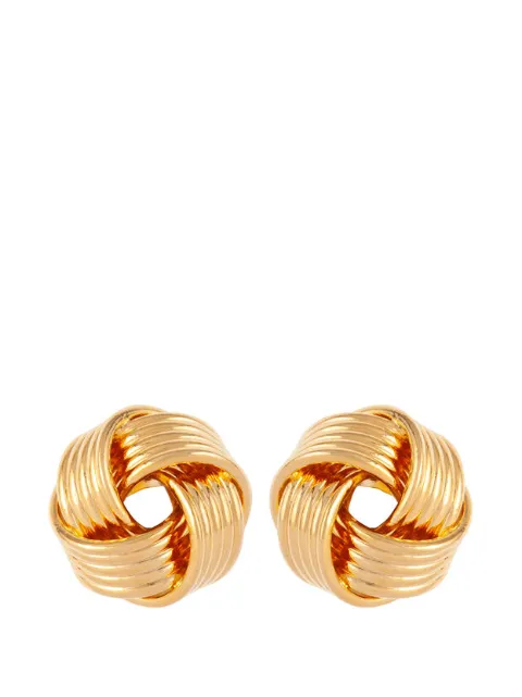 Susan Caplan Vintage 1990s knot-motif stud earrings Gold ER025057