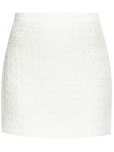 Casablanca high-waisted cotton mini skirt White WPF24SK116
