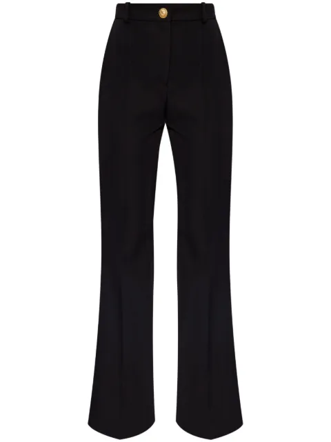 Balmain flared virgin-wool trousers Black DF1PO104WC09