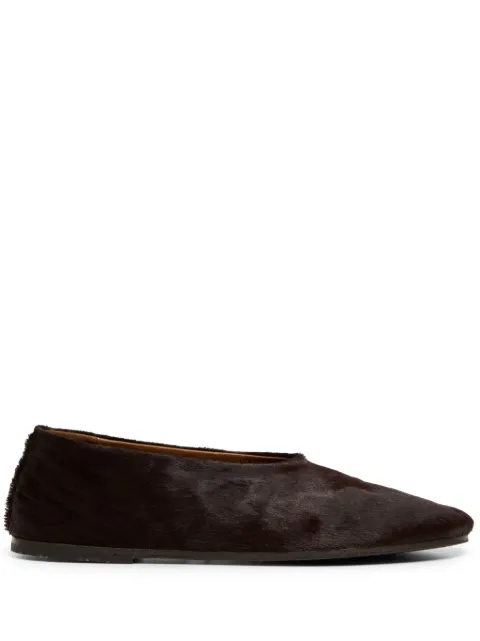 Marsèll Coltellaccio leather ballet flats Brown MW2105190