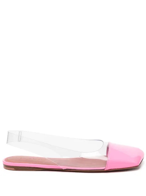 Amina Muaddi Ane slingback ballerina shoes Pink ANEGLASSSLINGBACKFLATFLUOPINK
