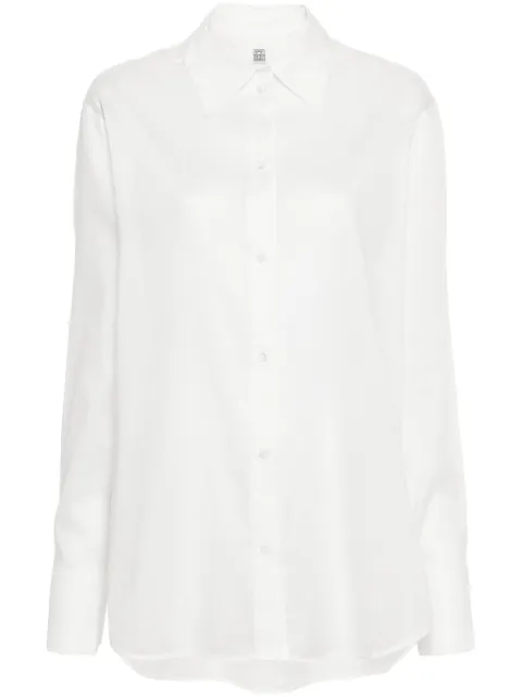 TOTEME long-sleeve cotton shirt White 243WRT2522FB0238047