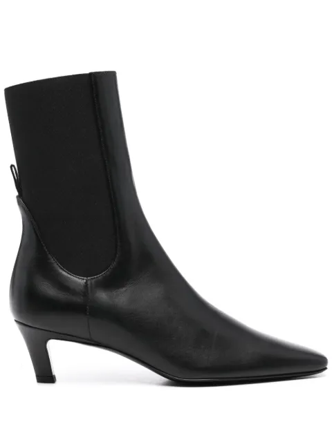 TOTEME leather mid-heel boots Black 214907813200