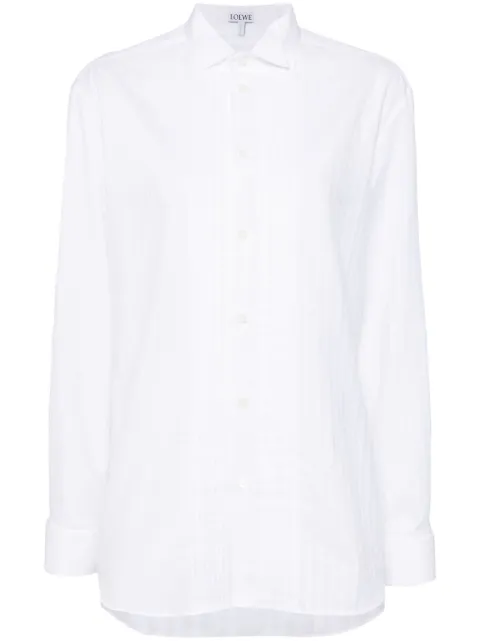 LOEWE striped cotton shirt White S359Y05XAU