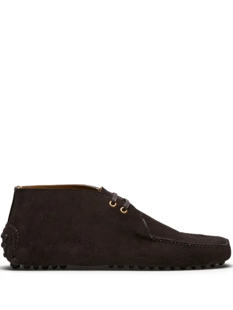 Car Shoe lace-up suede ankle boots Brown KUT009F024LVA