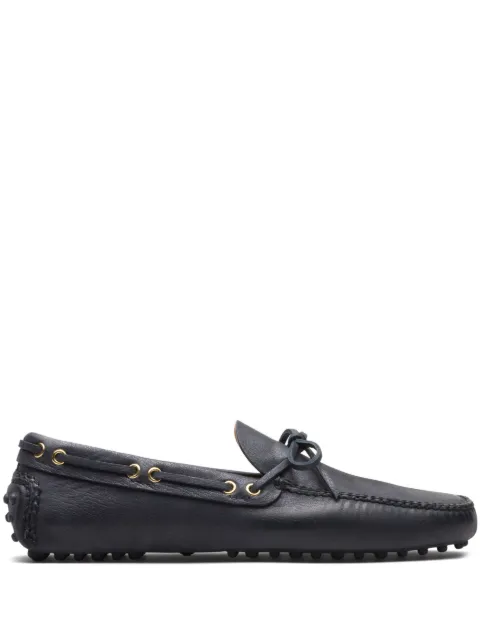 Car Shoe lace-up leather boat shoes Blue KUD006F0243AI0