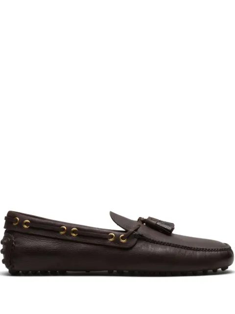 Car Shoe tassel leather driving shoes Brown KUD400F0243AI0