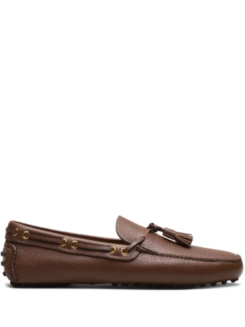 Car Shoe tassel leather driving shoes Brown KUD400F024XW8