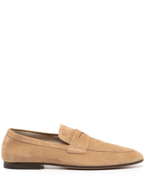Tod's penny-slot suede loafers Brown XXM38K0GG0RE0C