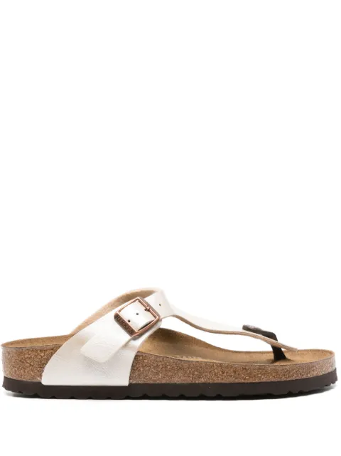 Birkenstock Gizeh leather slippers Neutrals 0943873