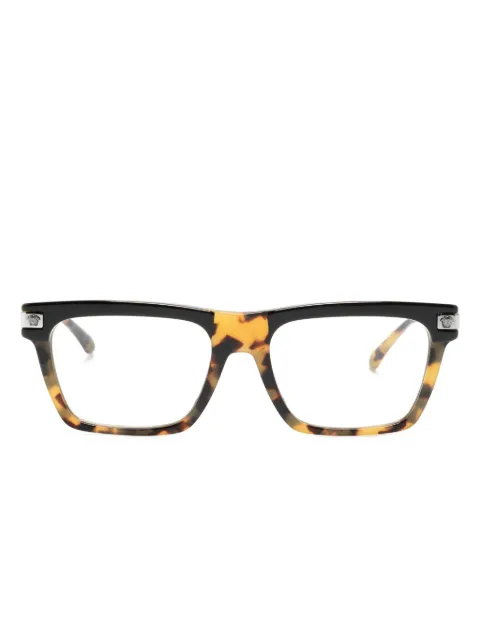 Versace Eyewear tortoiseshell-effect rectangle-frame glasses Brown VE3354