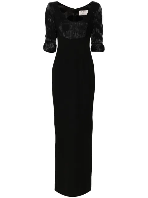 V:PM ATELIER Flora scoop-neck gown Black VPMFW242520B