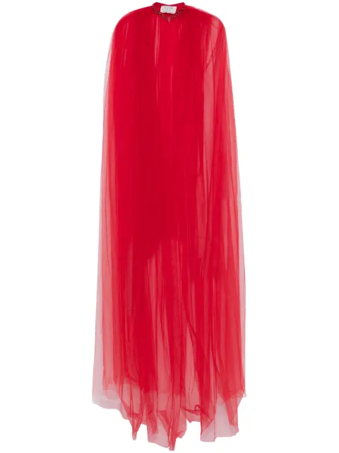 V:PM ATELIER Wanda tulle cape Red VPMFW242505R