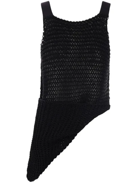 QUIRA asymmetric knitted vest Black Q788KT