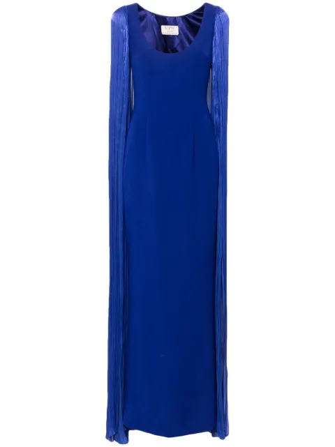 V:PM ATELIER Charlotte cape-insert gown Blue VPMFW242503