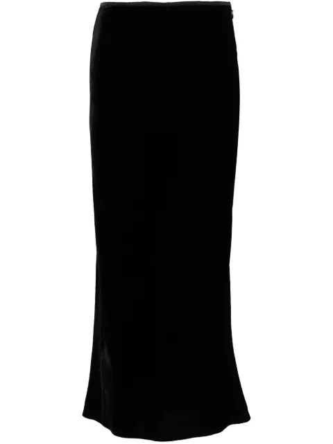 V:PM ATELIER Burlesque midi velvet skirt Black VPMFW242506B
