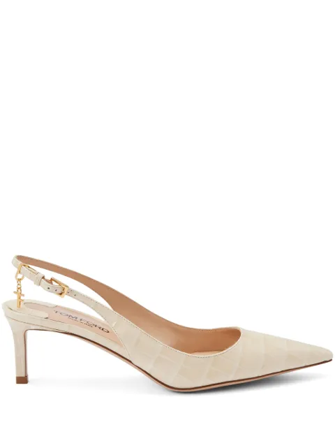 TOM FORD 55mm Angelina slingback pumps Neutrals W3393LGO052G
