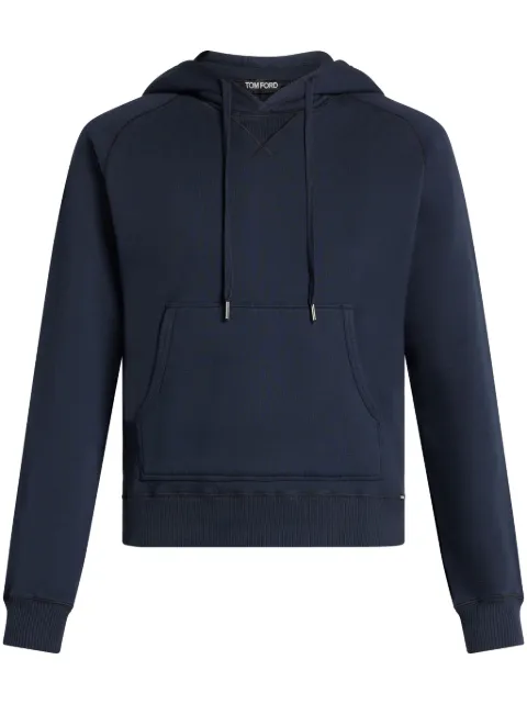 TOM FORD cotton drawstring hoodie Blue JOL001JMC006S23