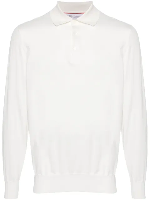 Brunello Cucinelli fine-knit cotton polo shirt White M29800135CO312