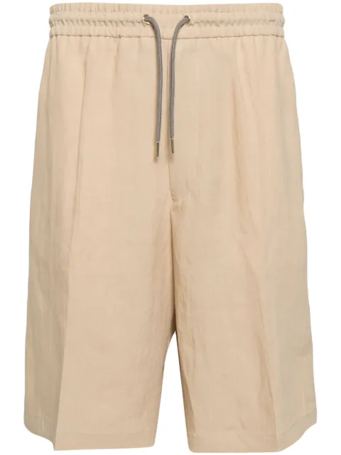 Paul Smith drawstring-waist linen shorts Brown M1R829YM01427