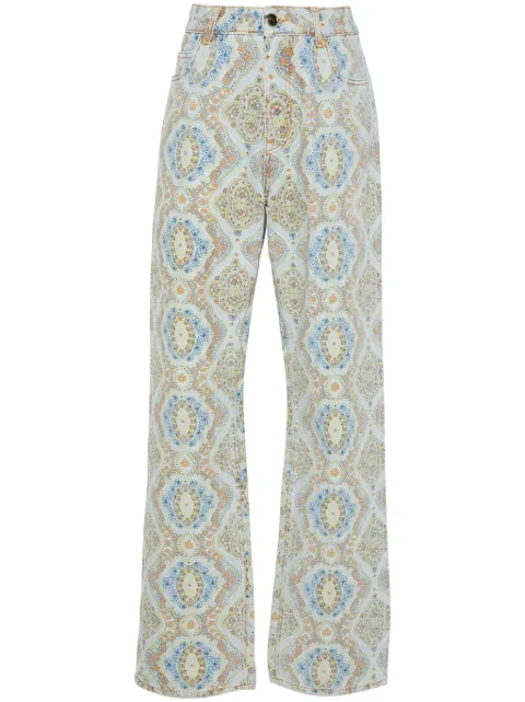 ETRO paisley-print straight-leg jeans Blue WRNB0005AD175