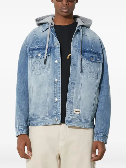 EVISU hooded denim jacket Blue 2ESHTM4DJ8080