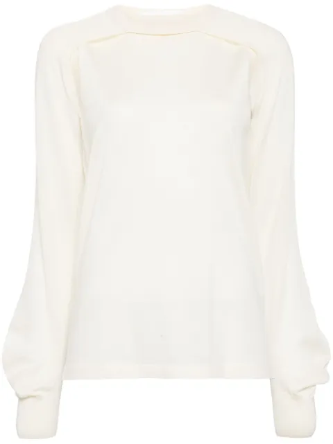 Helmut Lang cut-out layered jumper Neutrals O04HW707