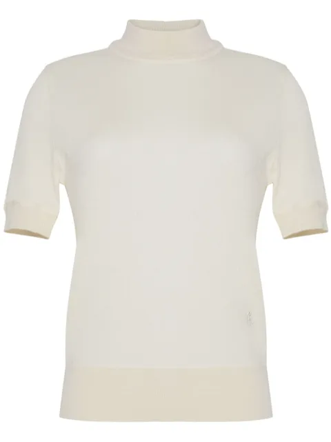 Adam Lippes mock-neck cashmere top Neutrals P24613UC
