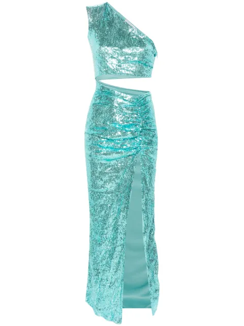 Amen cut-out sequined maxi dress Blue HMS24514
