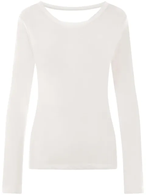 Yohji Yamamoto cut-out cotton top White FST03070