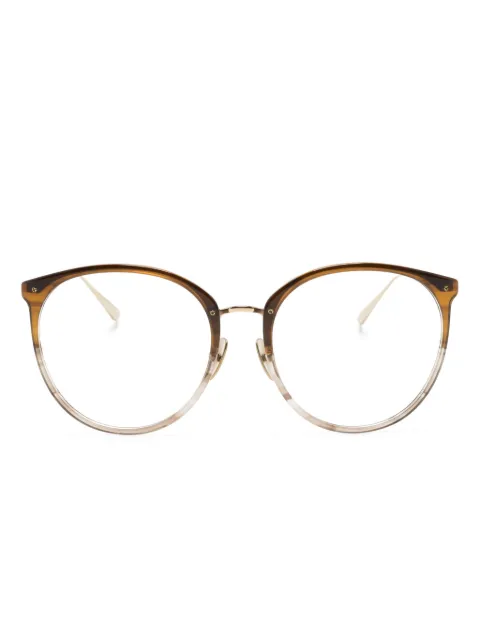 Linda Farrow Kings round-frame glasses Brown LFL747