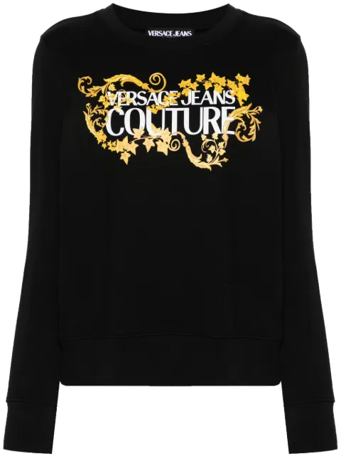 Versace Jeans Couture Barocco logo-print sweatshirt Black 77HAIE05CF00E