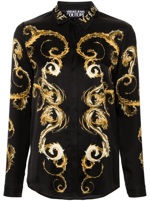 Versace Jeans Couture Baroccoflage-print shirt Black 77HAL2P1NS540