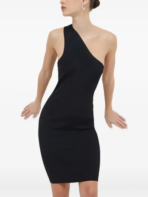 IRO Tuzal one-shoulder ribbed mini dress Black WM33TUZAL