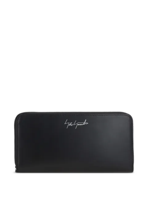 Discord Yohji Yamamoto logo-print leather wallet Black DAA98793