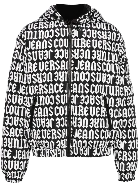 Versace Jeans Couture reversible hooded puffer jacket Black 77GAUD16CQD53