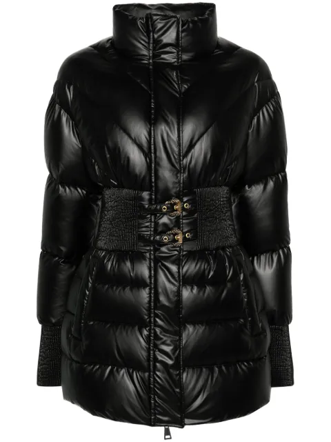 Versace Jeans Couture Baroque-buckle padded jacket Black 77HAUD15CQ06D