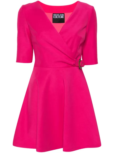 Versace Jeans Couture Baroque-buckle mini dress Pink 77HAO932N0394