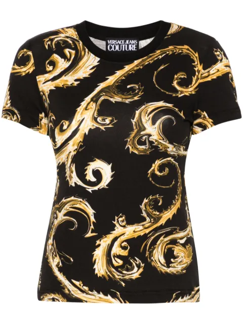 Versace Jeans Couture Chromo Couture cotton T-shirt Black 77HAH608JS409