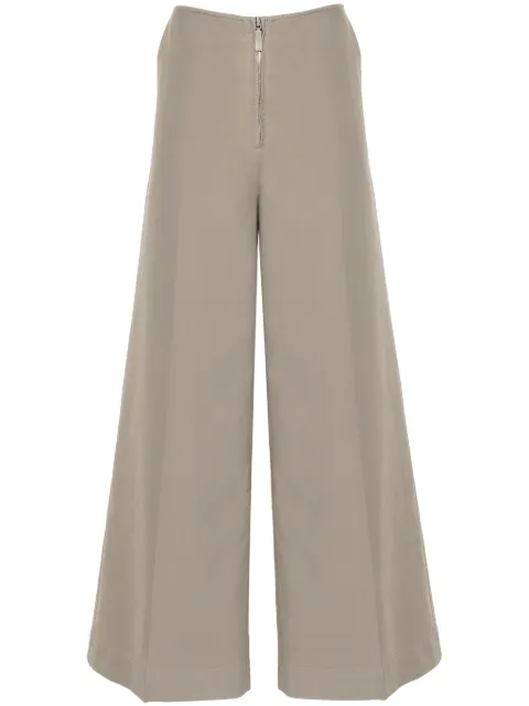 TOTEME cotton wide-leg trousers Grey 243WRB3748FB0189186