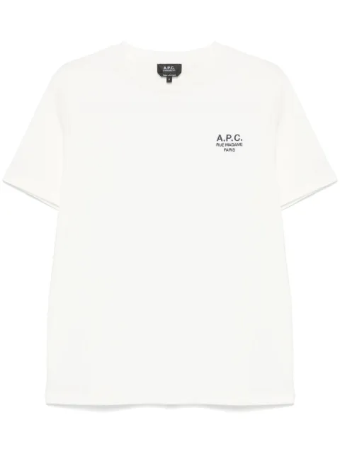 A.P.C. logo-embroidered cotton T-shirt White COHBUM26388