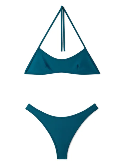 Sunnei reversible striped bikini set Green SRTWWSWW005NYL0137497PETROLGREEN